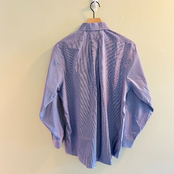 Brooks Brothers Regent Shirt Mens Size 16 33 Blue Purple Plaid Button Down Work - Picture 9 of 9